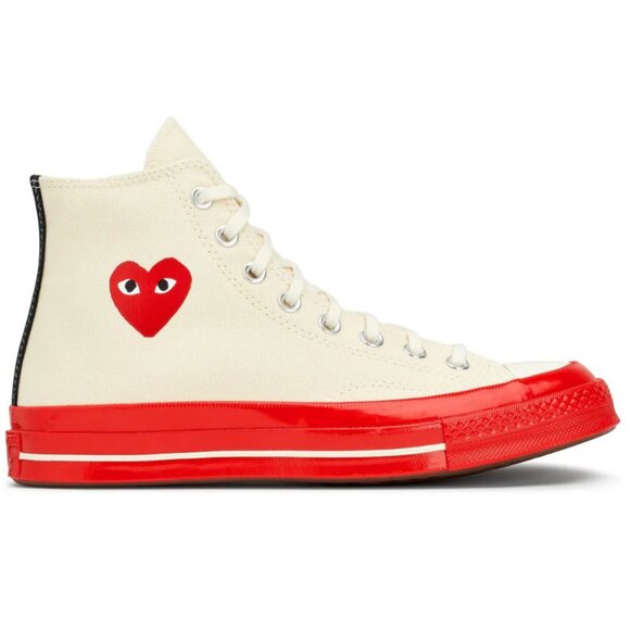 COMME DES GARCONS Play x Converse high top sneakers M 8 W 10 - Picture 1 of 14